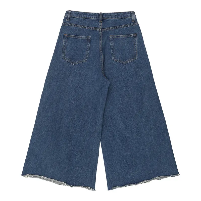 Life Style Wide Leg Jeans - 27W UK 10 Blue Cotton