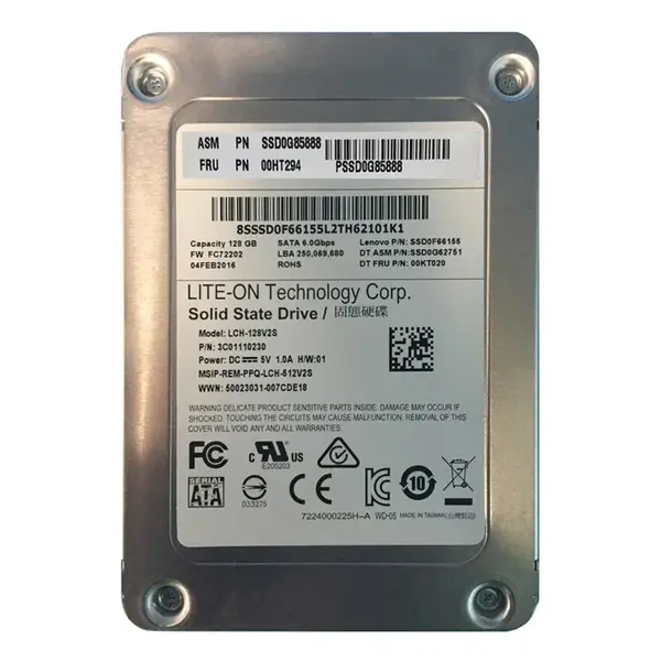 00HT294 Lenovo 128GB Multi-Level Cell SATA 6Gb/s 2.5-Inch Solid State Drive