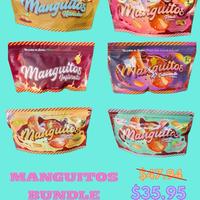 Manguitos in chamoy bundle six flavors nanche , guava , peach , infiernito , culiacancito , mango