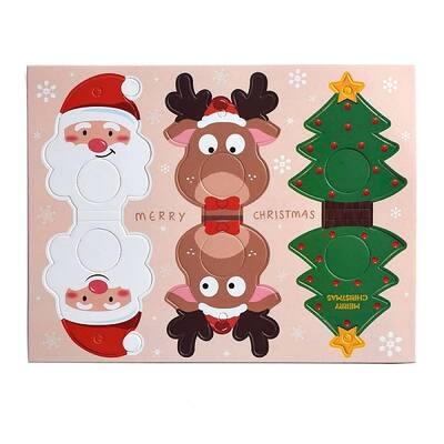 Christmas Santa Claus & Deer & Tree Paper Pendant Decorations