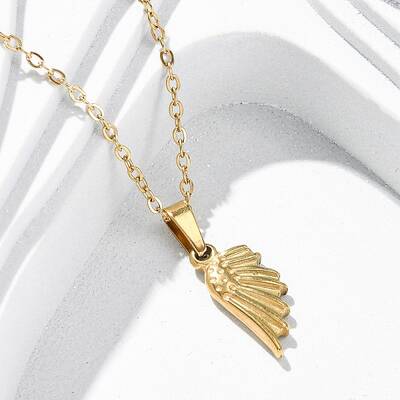 Wing 304 Stainless Steel Pendant Necklaces