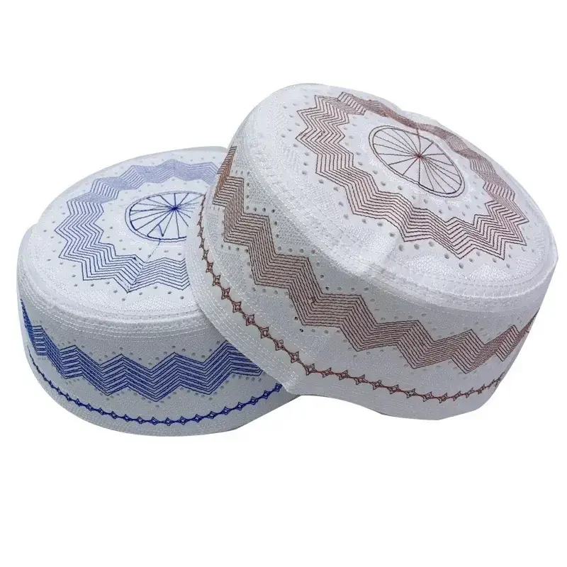 Islam Homme Hat Men's Skull Cap Ramadan Eid Cotton Embroidery Islamic Man Prayer Hat Muslim Men Clothing Jewish Kufi Hat