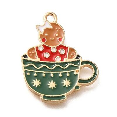 Christmas Theme Alloy Enamel Pendants