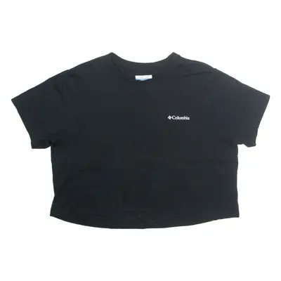 COLUMBIA Cropped Womens T-Shirt Black L