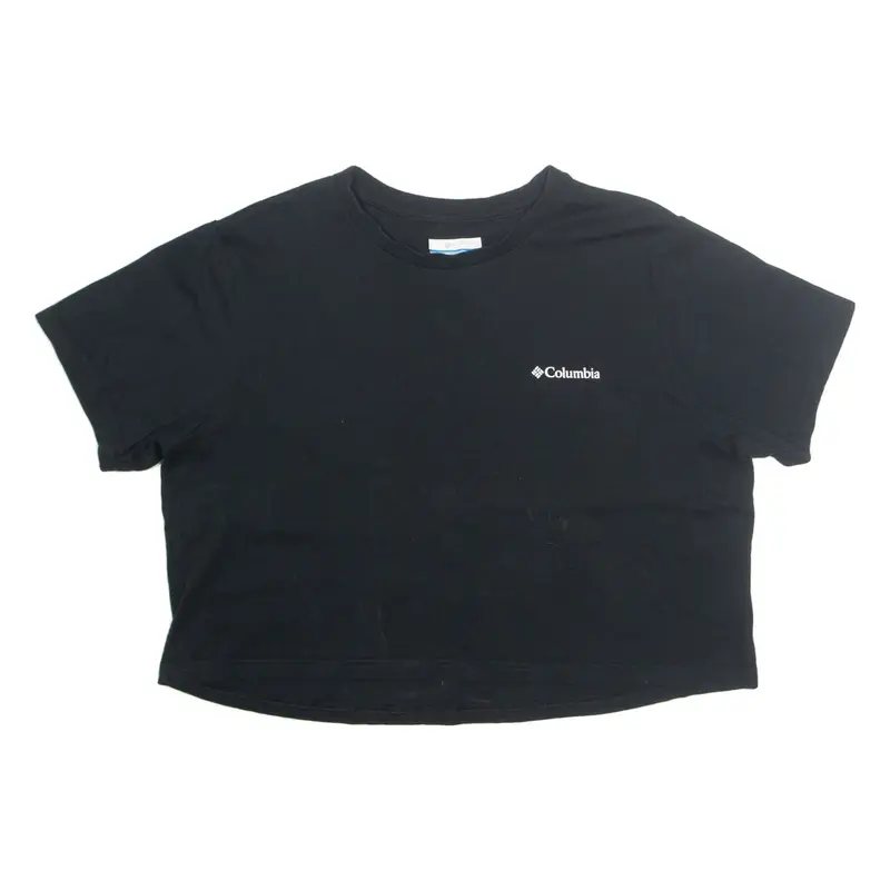 COLUMBIA Cropped Womens T-Shirt Black L