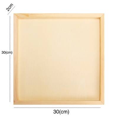 Unfinished Blank Wooden Clay Photo Frame
