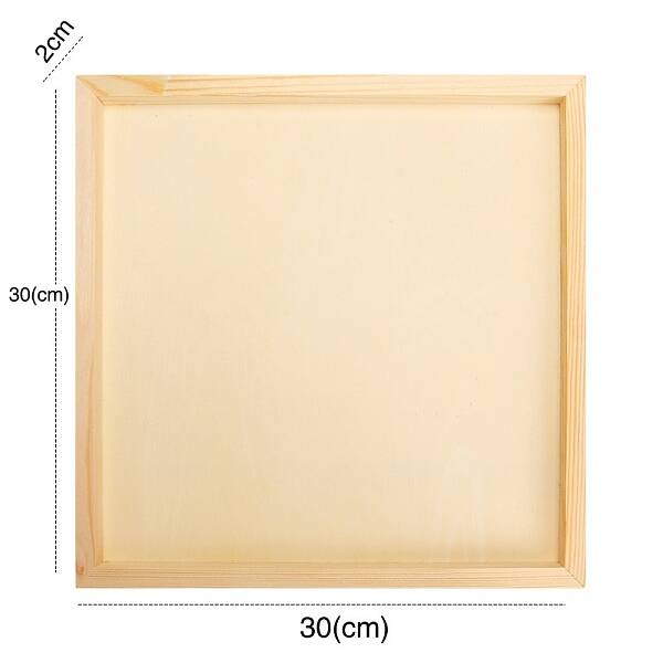 Unfinished Blank Wooden Clay Photo Frame