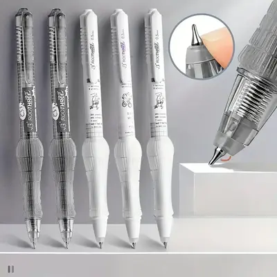 Retractable Gel Pen, Simple Portable Multipurpose Gel Pen & Refills, Stationery Supplies for Student School Home Office, Offi...