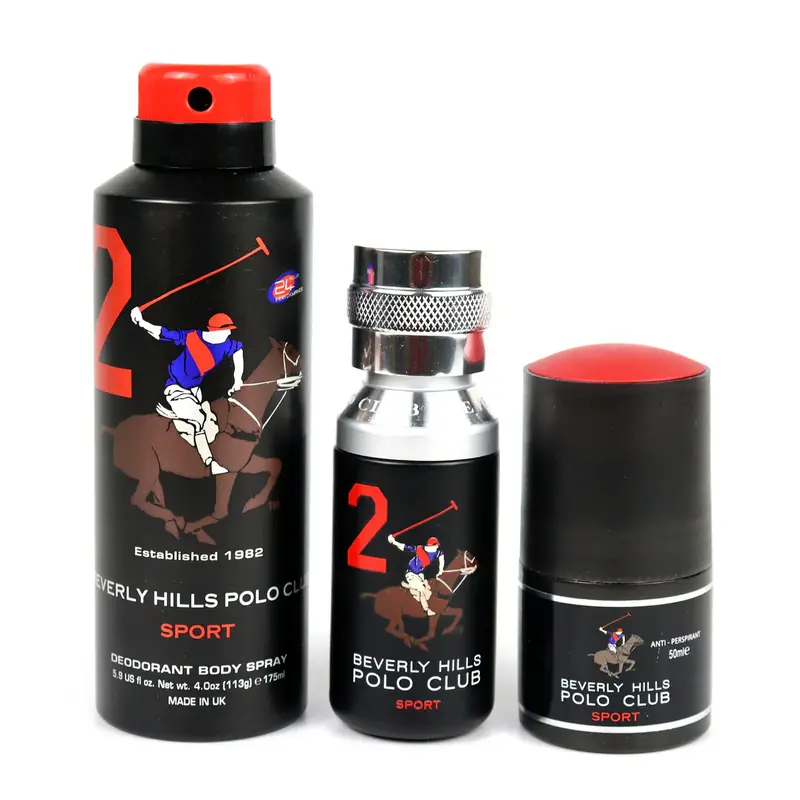 Set Beverly Hills Polo Club: 1982 - Sport 2 Eau de toilette for men 50 ml + 1982 - Sport 2 antiperspirant deodorant spray 175...