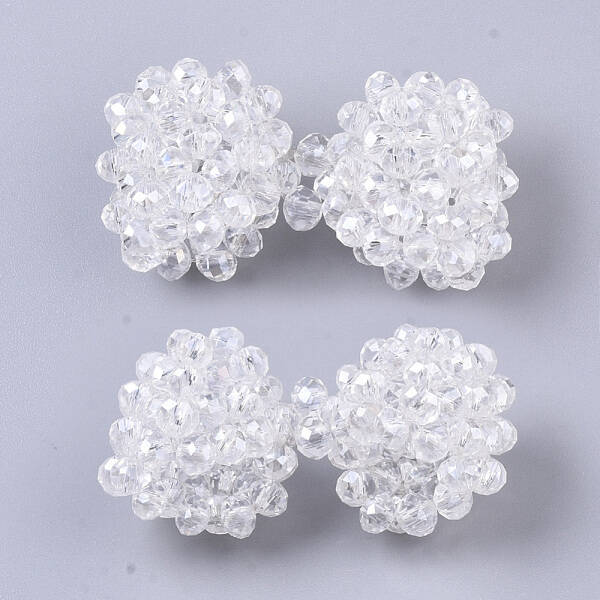Plating Acrylic Woven Beads