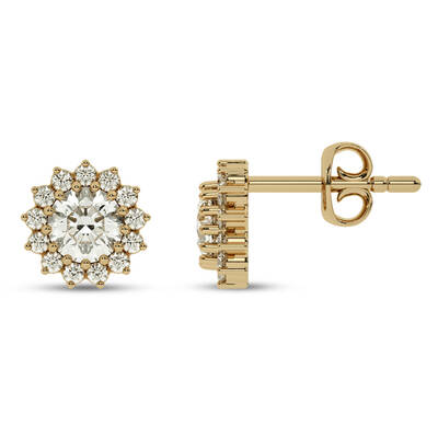 Sunfire Lab Grown Diamond Stud Earrings | 14K Yellow Gold 1 1/2 ct. tw.