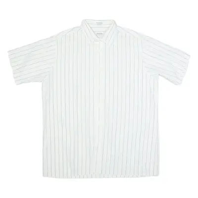 RESISTO Mens Shirt White Striped L