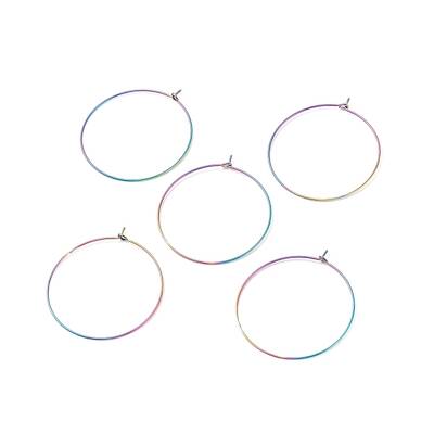 Ion Plating(IP) 316 Surgical Stainless Steel Hoop Earrings Findings