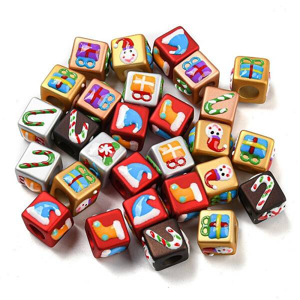 Christmas Acrylic European Beads