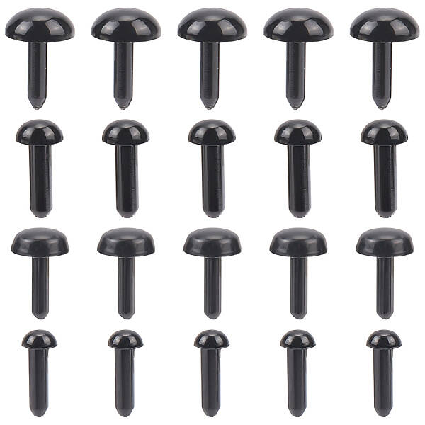 80Pcs 4 Styles Plastic Doll Eyes