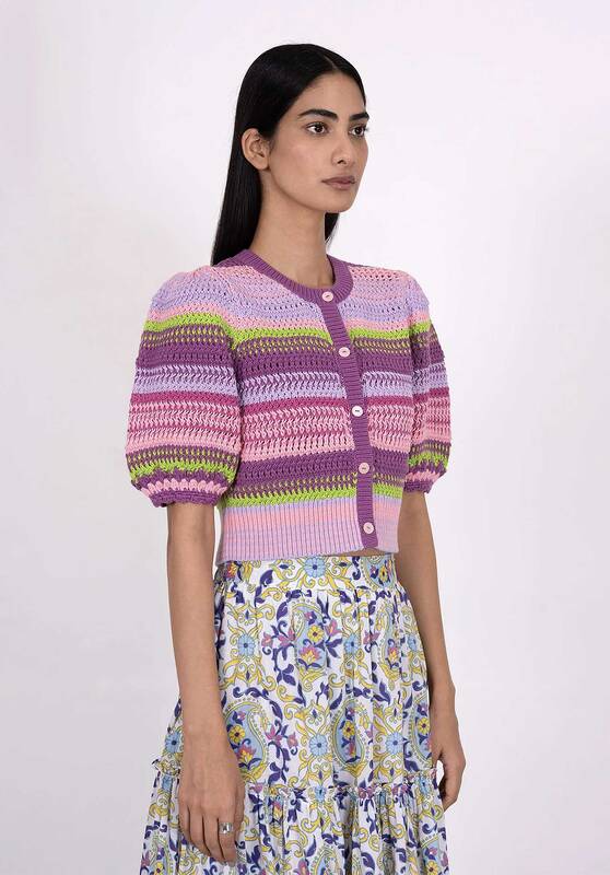 Cardigan Celeste Ss C Celeste Ss Cardi Multi-Weave | Color: MULTI WEAVE | Size: L