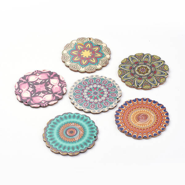 Printed Wooden Big Pendants
