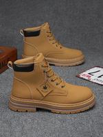 Men's Fashionable Plain Color Ankle Boots, Work Boots, Casual Comfortable Western Boots for Daily Wear, Fashion Work Boots fo...