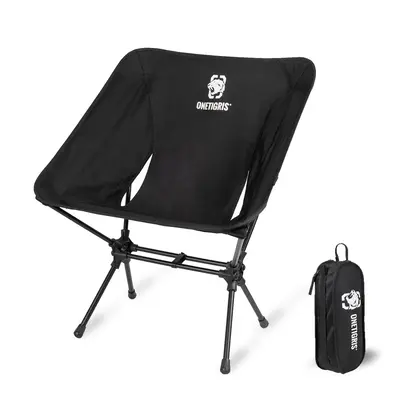 OneTigris Portable Camping Chair, Heavy Duty Folding Chair, 330 lbs Capacity, Compact & Lightweight for Camping, Hiking, Trav...