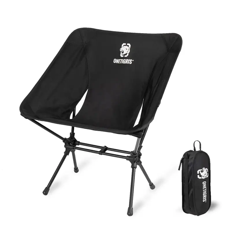 OneTigris Portable Camping Chair, Heavy Duty Folding Chair, 330 lbs Capacity, Compact & Lightweight for Camping, Hiking, Trav...