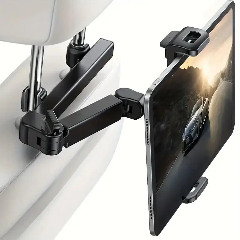 Car Headrest Tablet Holder, Universal Behind Car Back Seat Mount, Multifunctional Car Internal Accessories Compatible with Mo...