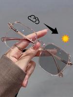 Women's Fashionable Photochromic Lens Sunglasses, Trendy Casual Thin Sunglasses for Everyday Use, Modern Fashion Accessories ...