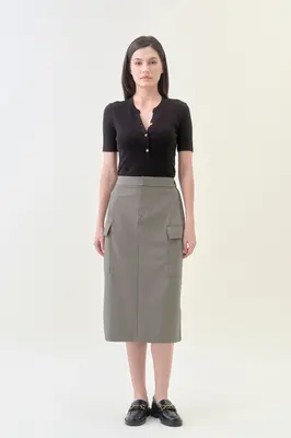 Cargo Midi Column Skirt - Sencha | Size: M