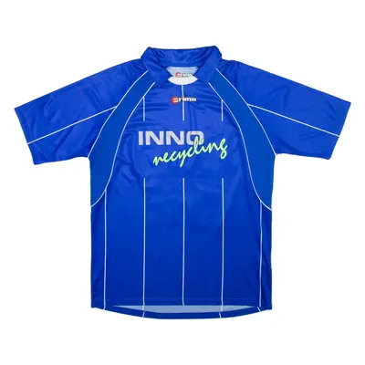 RIMA Mens Football Shirt Jersey Blue Collared L