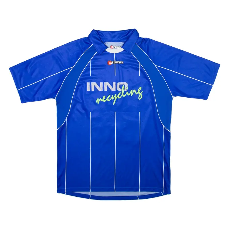RIMA Mens Football Shirt Jersey Blue Collared L