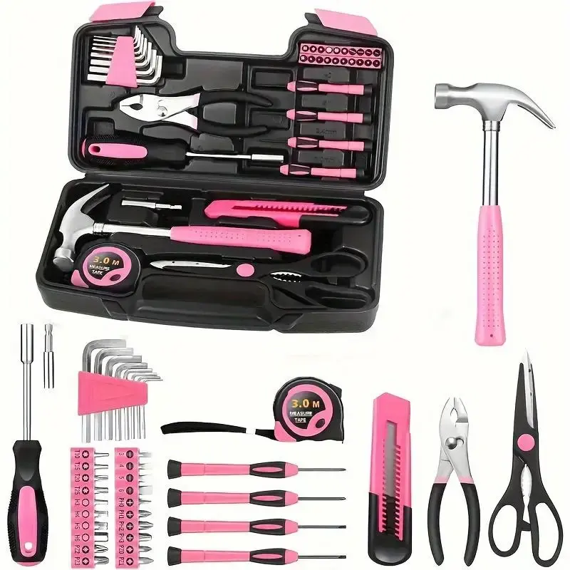 Women's Only 39/24pcs Tool Set - High-End Set of Small Tools Including Hammers, Gauges, Screwdrivers & More for Women.More su...