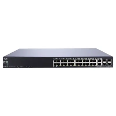 SG500-28P-K9 Cisco SG500-28P 24x PoE+ 2x Combo SFP 2x SFP Switch