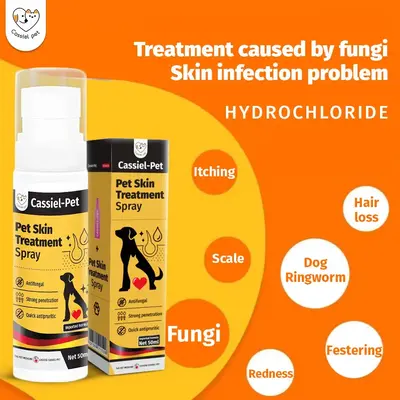 Cassiel Pet-Pet Skin Sprays for Dogs & Cats - Nature Soothing Spray for Clean and Soft Skin, Reduces Itchy Scratching
