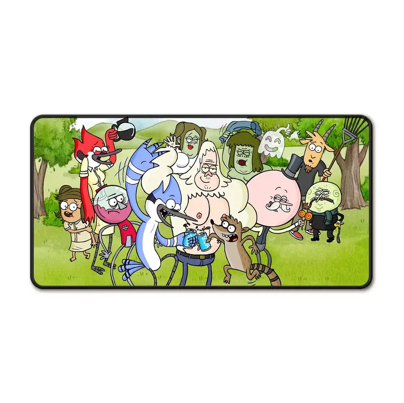 Nostalgic Cartoon Mousepad - Regular TV Show Design, Anti-Slip Rubber Base, Extra Large Size for Gaming Desk Mousepads