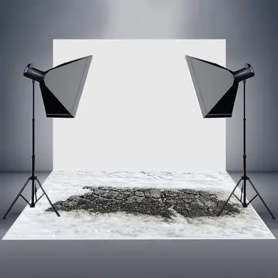 Winter Snowy Black Cracked Road Rubber Floor Mat - Aperturee