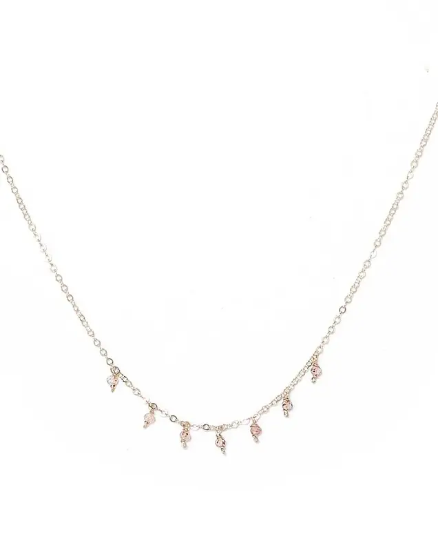 Cuy Necklace | Gemstone: Cherry Quartz | Metal Color: Gold