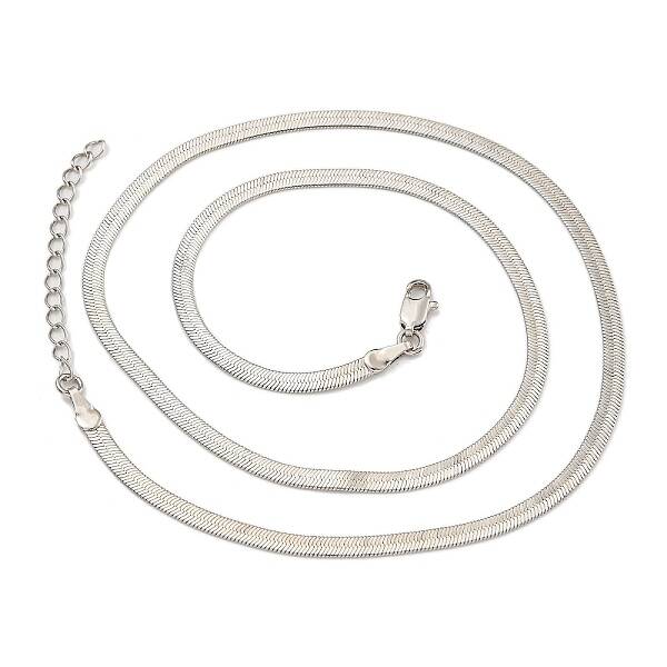 Brass Flat Snake Chain Necklaces for Women