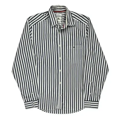 Lacoste Striped Shirt - Medium Blue Cotton