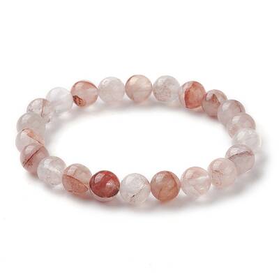 Natural Ferruginous Quartz Stretch Bracelets for Women