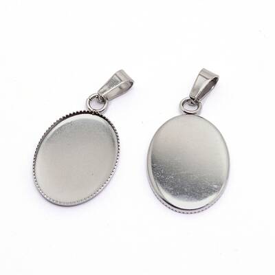 Stainless Steel Pendant Cabochons Setting