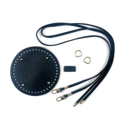 Handmade PU Leather Shoulder Strap Botto Accessories Kits