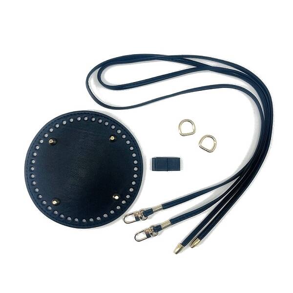 Handmade PU Leather Shoulder Strap Botto Accessories Kits