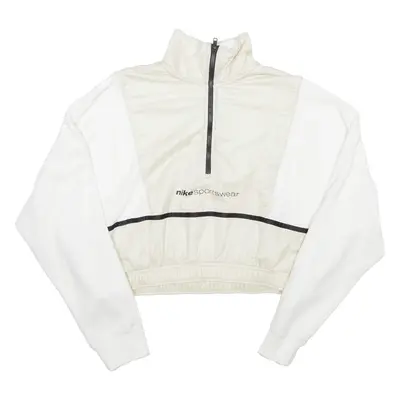 NIKE Sportswear Cropped Womens Sweatshirt White M