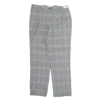 DELMOD Workwear Womens Trousers Grey Loose Straight Wool W32 L27