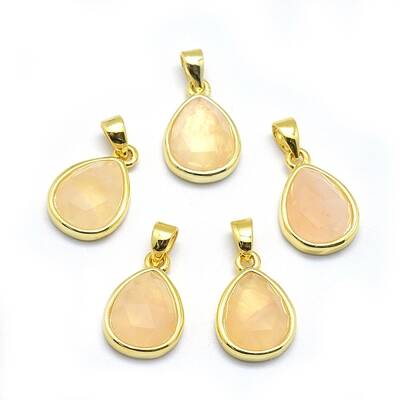 Natural Rose Quartz Pendants