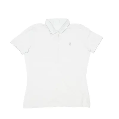 CONTE OF FLORENCE Polo Shirt Cream Short Sleeve Womens XL