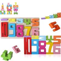 Wooden Number Building Blocks, 10pcs/set Montessori Wooden Number Building Blocks, Educational Toy for Kids, Gift for Boys & ...