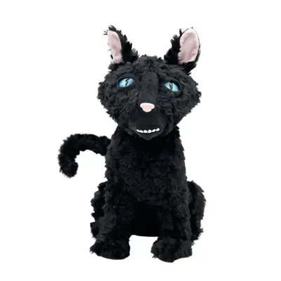 34cm/13.38in Black Cat Plush Toy, Cute Cat Plushie, Stuffed Animal Anime Doll, Desk Ornament, Decorative Toy, Perfect Toy