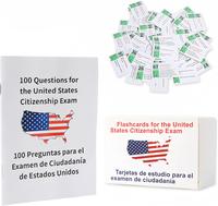 U.S. Civics Test Flash Cards Combo Set ,An ideal study tool with a bilingual format for easy use anytime, anywhere, and a per...