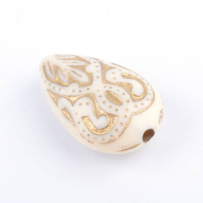 Teardrop Plating Acrylic Beads