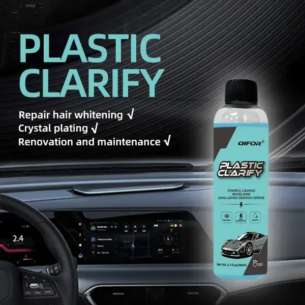 QIFOR Waterless Spray Wax: Plastic,Rubber,Leather Cleaner 200ML-All-in-One Detailer for Car Interiors & Exteriors with Hygien...